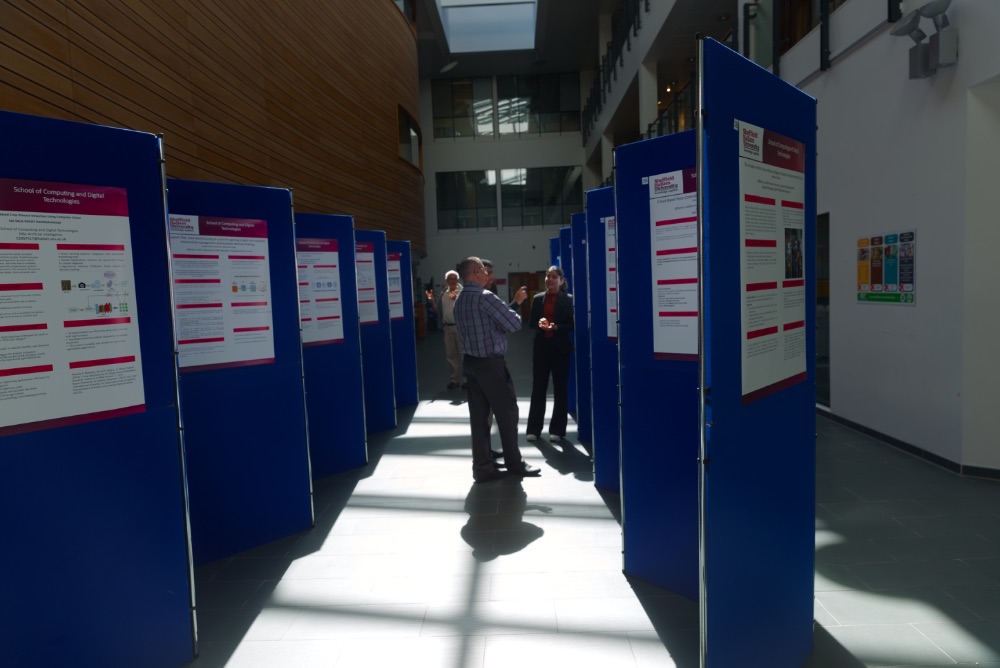 Audience at the research poster showcase