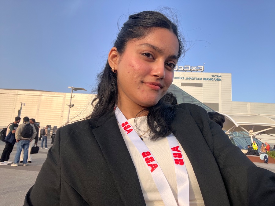 Disha Dhara at Tech Show London 2026 outside ExCeL